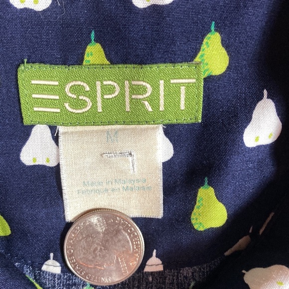 Esprit Button Front Tunic with Mod Pear Print! - Picture 4 of 6